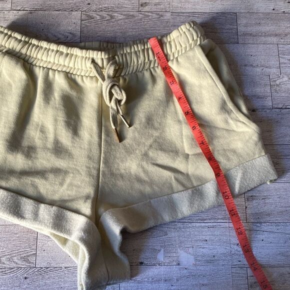 WeWoreWhat, Pale Pastel Yellow Rolled Hem Shorts - Picture 8 of 15